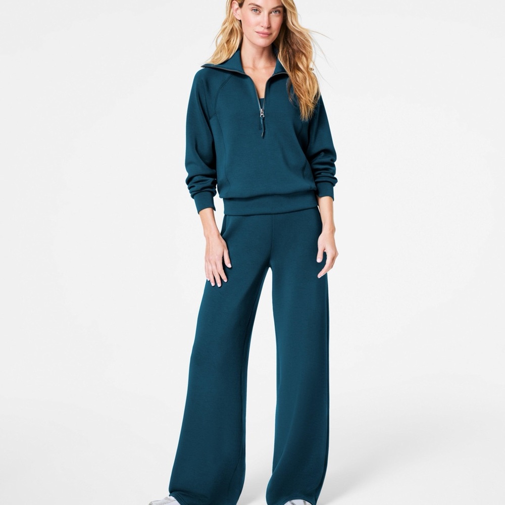 Spanx XS AirEssential Wide Leg pants- Teal